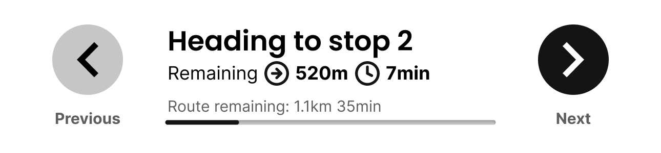 Route header — after
