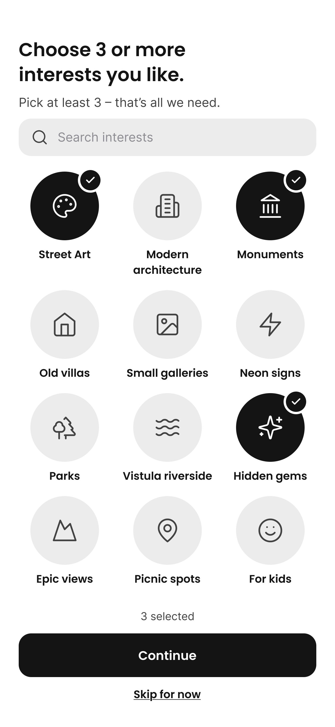 Proposed visual interest picker
