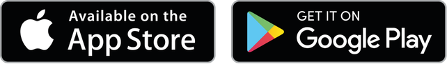 Available on the App Store and Google Play